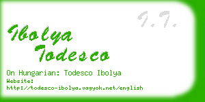 ibolya todesco business card